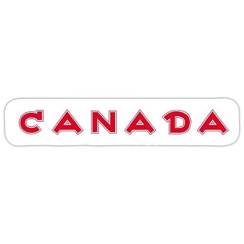 Canada, red letters on white background - Sticker