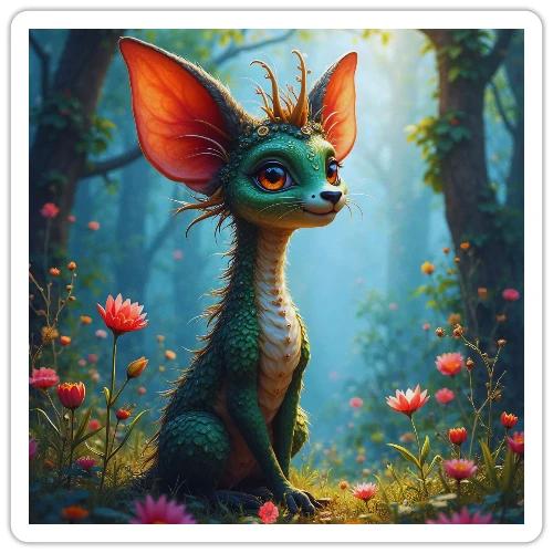 Fantasy Forest Character with Magical Vibe - Sticker