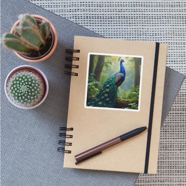Majestic Peacock in Enchanted Forest