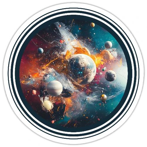Planets in Acrylic Dreams - Sticker