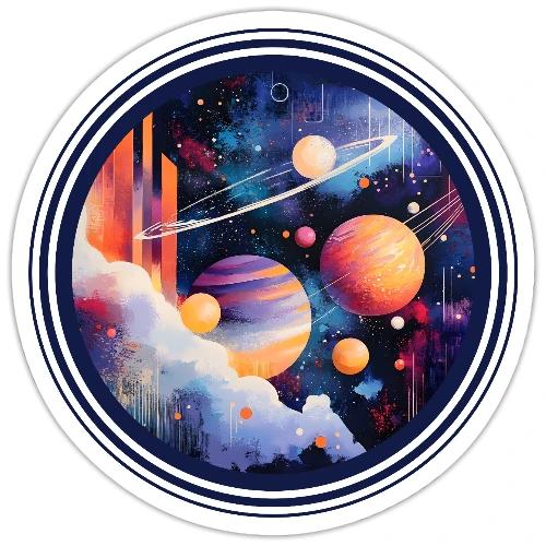Floating Planetscape - Sticker