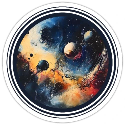 Chaotic Color Planets - Sticker