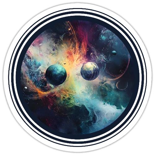 Chaotic Color Planets - Sticker