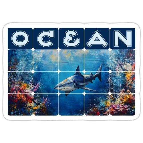 Ocean: Synthwave Shark - Sticker