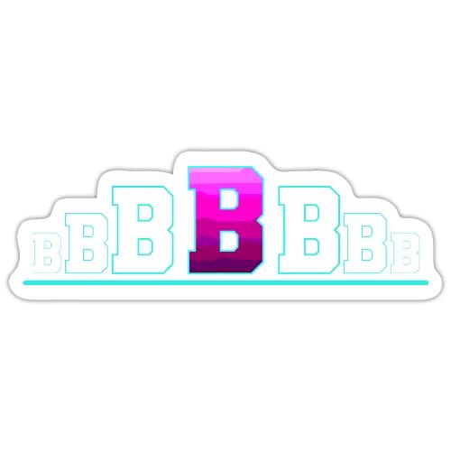 Letter B – Capital Varsity Alphabet Monogram - Sticker