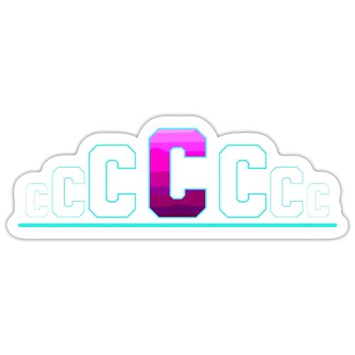 Letter C – Capital Varsity Alphabet Monogram - Sticker