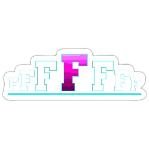 Letter F – Capital Varsity Alphabet Monogram - Sticker