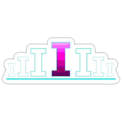 Letter I – Capital Varsity Alphabet Monogram - Sticker