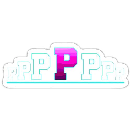 Letter P – Capital Varsity Alphabet Monogram - Sticker