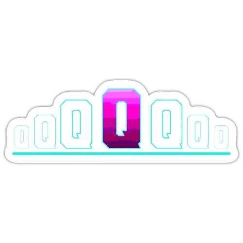 Letter Q – Capital Varsity Alphabet Monogram - Sticker