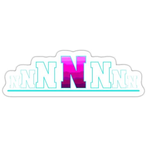 Letter N – Capital Varsity Alphabet Monogram - Sticker