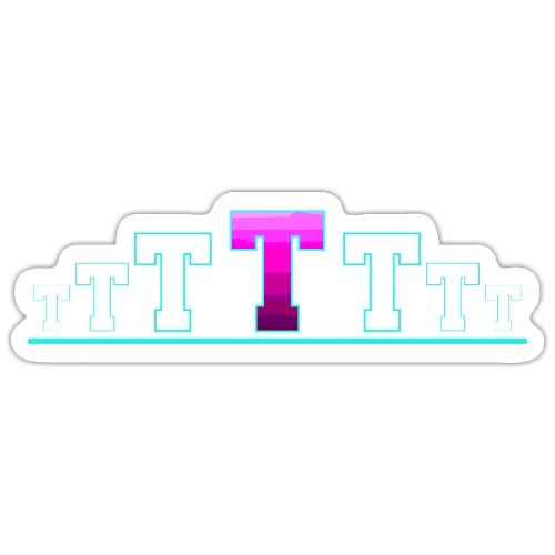 Letter T – Capital Varsity Alphabet Monogram - Sticker