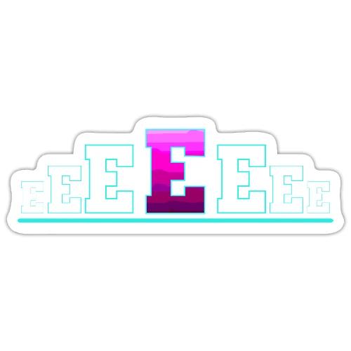 Letter E – Capital Varsity Alphabet Monogram - Sticker