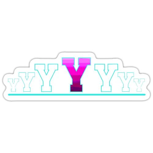 Letter Y – Capital Varsity Alphabet Monogram - Sticker