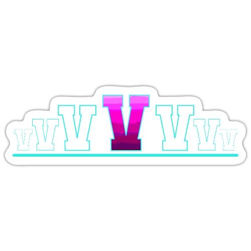 Letter V – Capital Varsity Alphabet Monogram - Sticker