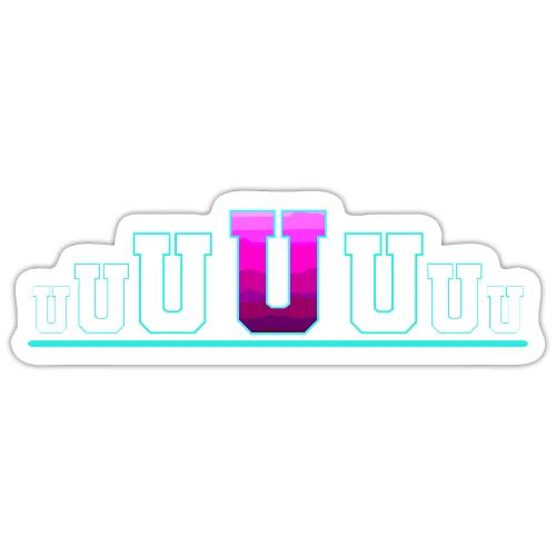 Letter U – Capital Varsity Alphabet Monogram - Sticker