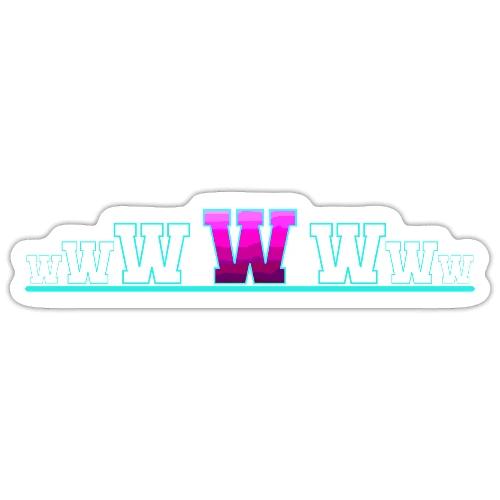 Letter W – Capital Varsity Alphabet Monogram - Sticker