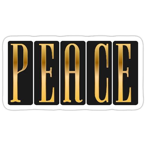 Peace in Gold - Sticker