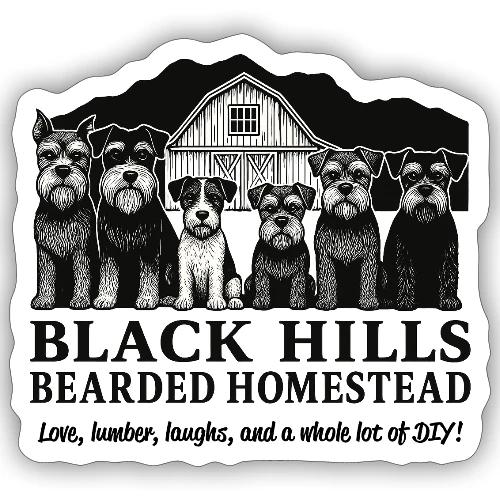 BH Bearded Homestead Logo Merch - Sticker
