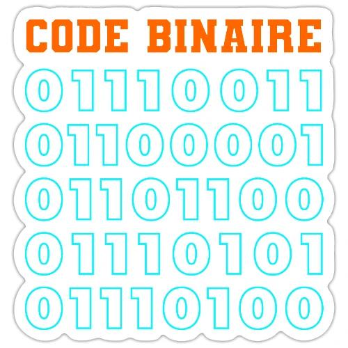 Hi in binary code - Sticker
