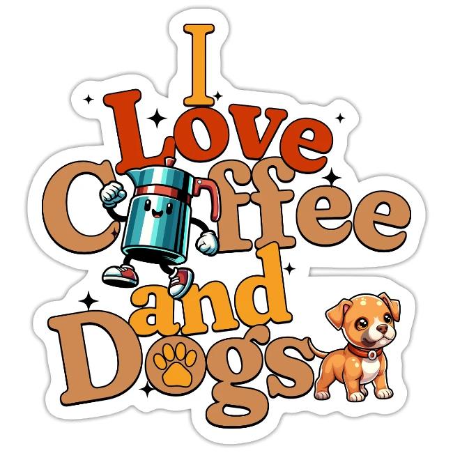 I Love Coffee and Dogs - Pit Bull Puppy Edition