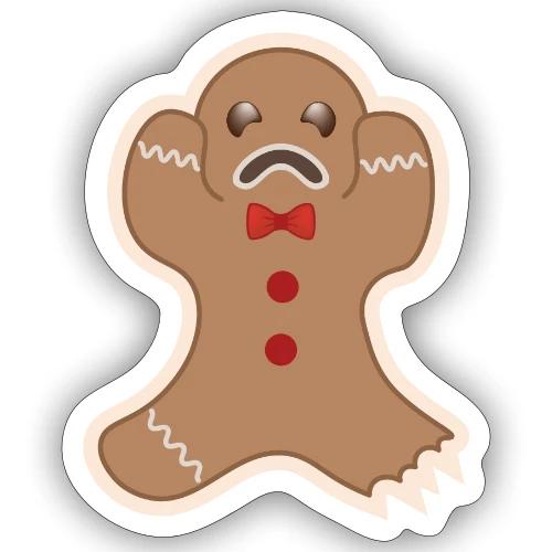 Funny Gingerbreadman Tradegy - Sticker