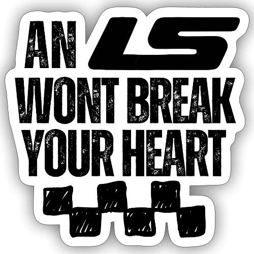 AN LS WONT BREAK YOUR HEART - Sticker