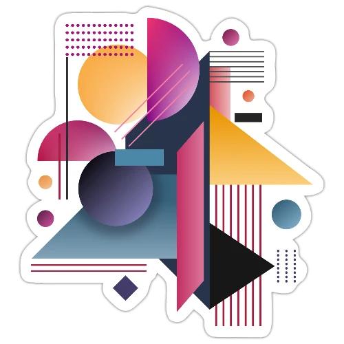 Color Pulse Geometry - Sticker
