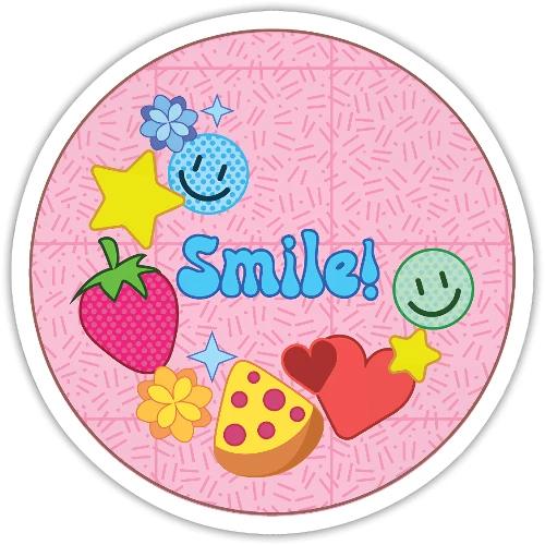 Sweet Smile! Happy Doodle Design - Sticker