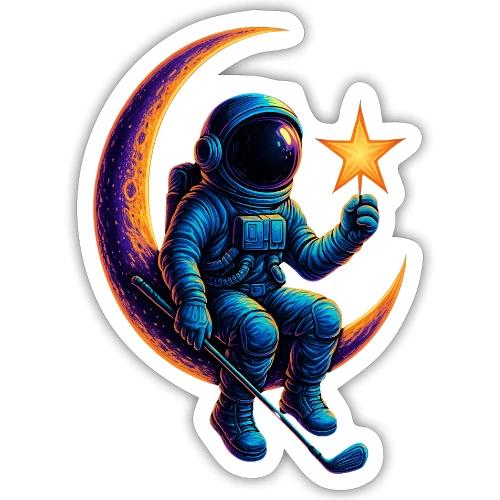 Unisex T-Shirt with Astronaut Design Premium - Sticker