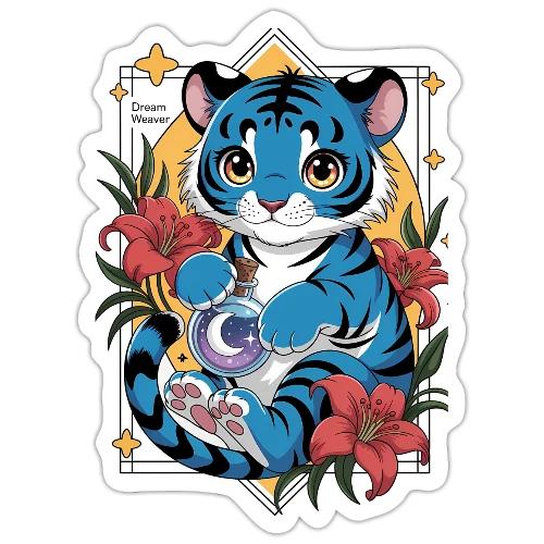 Mystic Blue Tiger Anime Potion Design – Cute tiger - Sticker