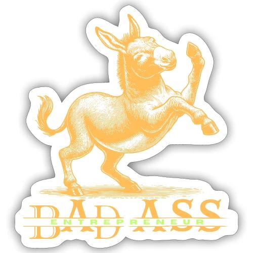 Bad Ass Entrepreneur Vintage Donkey - Sticker