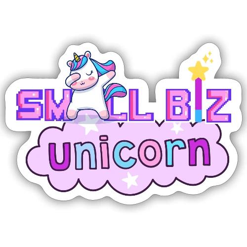 Small Biz Unicorn Pink Magic - Sticker