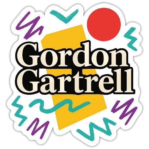 Gordon Gartrell Inspired Retro 80s T-Shirt - Sticker