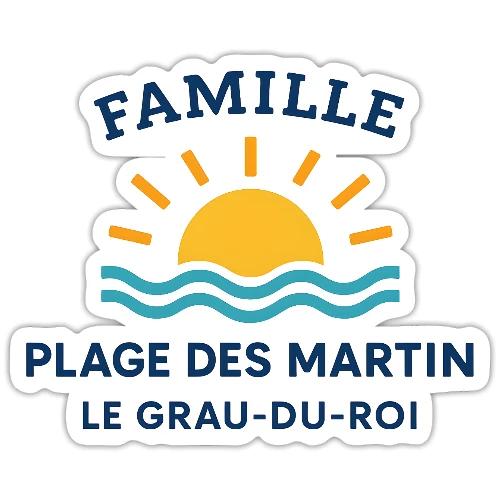 Family Beach Shirt – Plage des Martin Design - Sticker