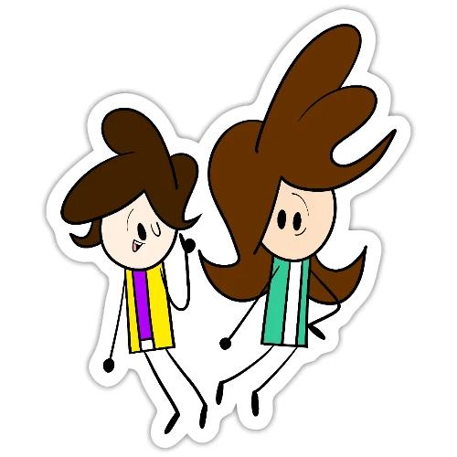 Small Coll and Dersy - Sticker