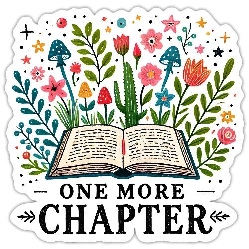 One More Chapter - Book Lover's Addiction - Sticker