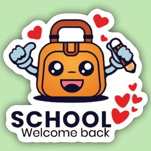 first day of school outfit- school Welcome back - Sticker