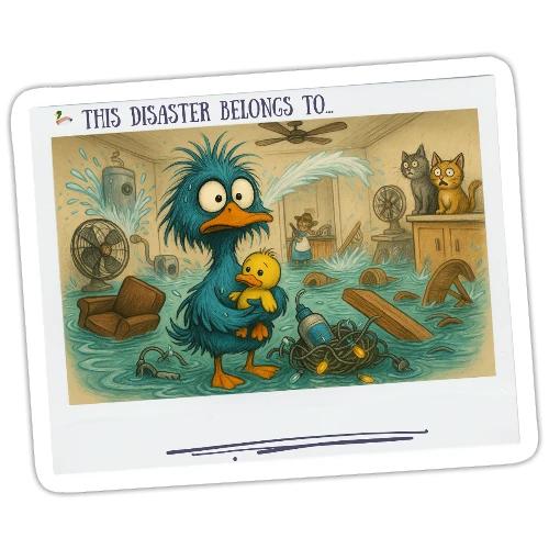 This Disaster Belongs To... Flood Sticker - Sticker