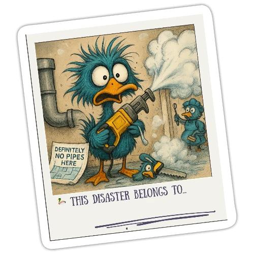This Disaster Belongs To... Nail Gun 2 Sticker - Sticker