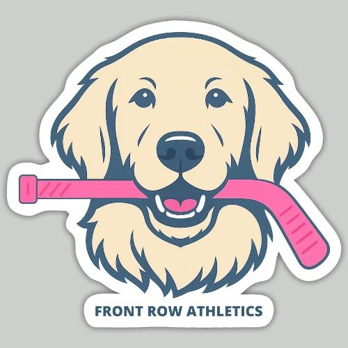 GOLDEN RETRIEVER HOCKEY DOG - Sticker