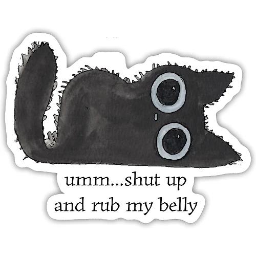 Rub My Belly - Sticker