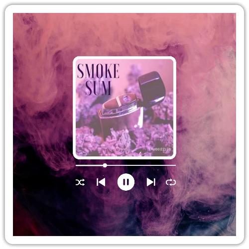 Blue White Basic Ocean Music Player Video Insta - Sticker