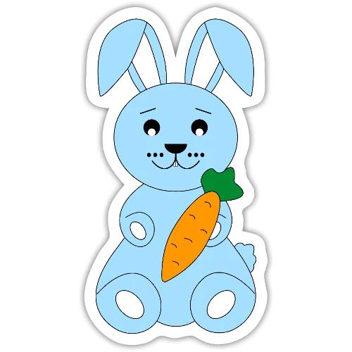 Cute Blue Bunny — Newborn Baby and Nursery Gift - Sticker