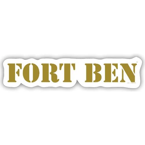 FORT BEN, gold stencil - Sticker