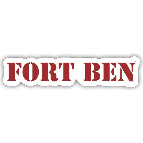 FORT BEN, red stencil - Sticker
