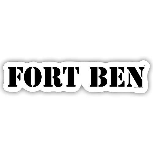 FORT BEN, black stencil - Sticker