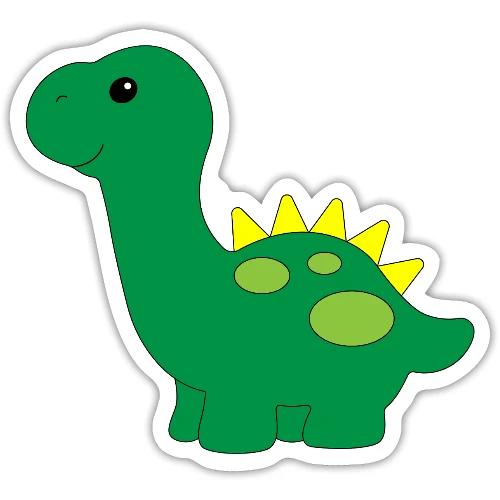 Friendly Green Dino - Infant Wear and Coffee Cup - Sticker