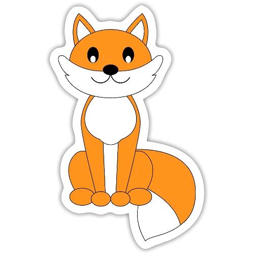 Clever Orange Fox - Infant Apparel and Cocoa Mug - Sticker