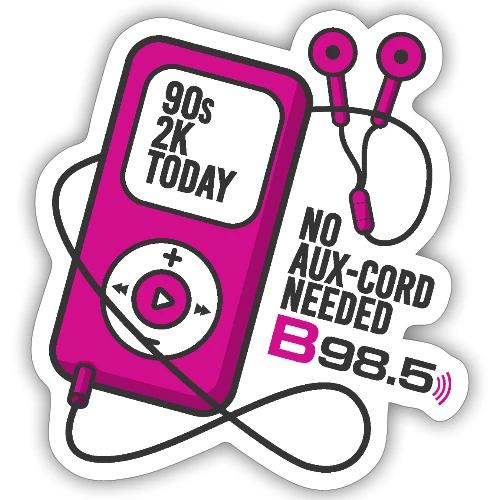 B98.5 No Aux-Cord Needed - Sticker